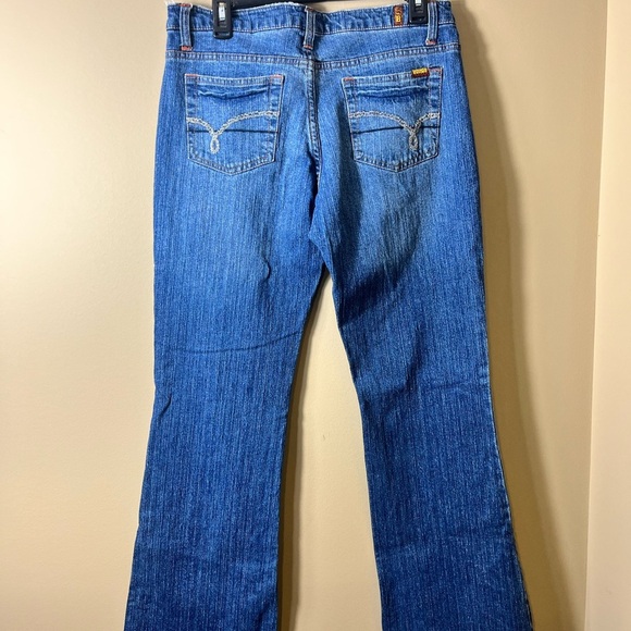 Vintage Bongo Flare Jeans Juniors 11 Y2K Low Rise Distressed Retro Denim Grunge - Picture 9 of 10